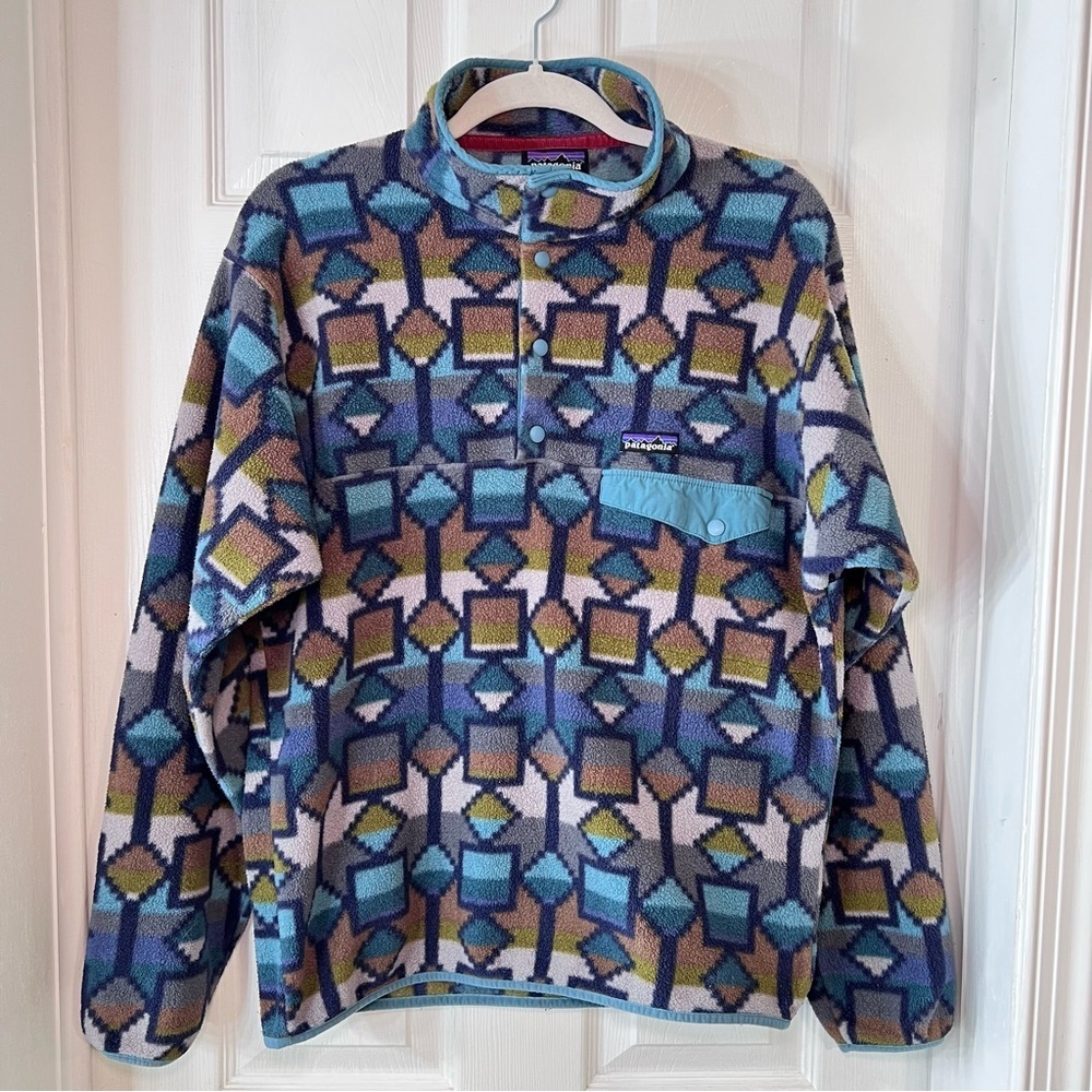 Patagonia Multicolor Patterned Fleece Pullover Men’s‎ Size Medium